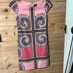 NWOT WHBM Cap-sleeve Floral Print Sheath Dress, 6